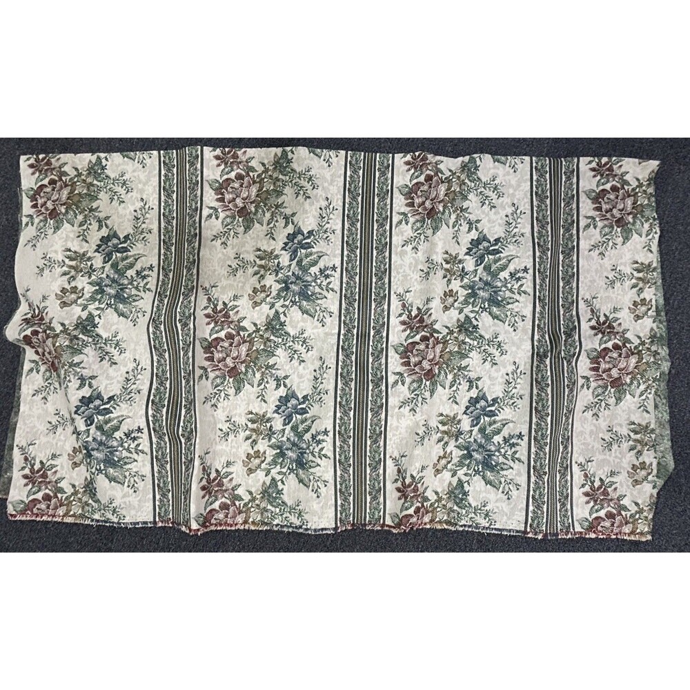 Vintage Upholstery Tapestry Fabric Large Floral 49”x56” Clayton Marcus